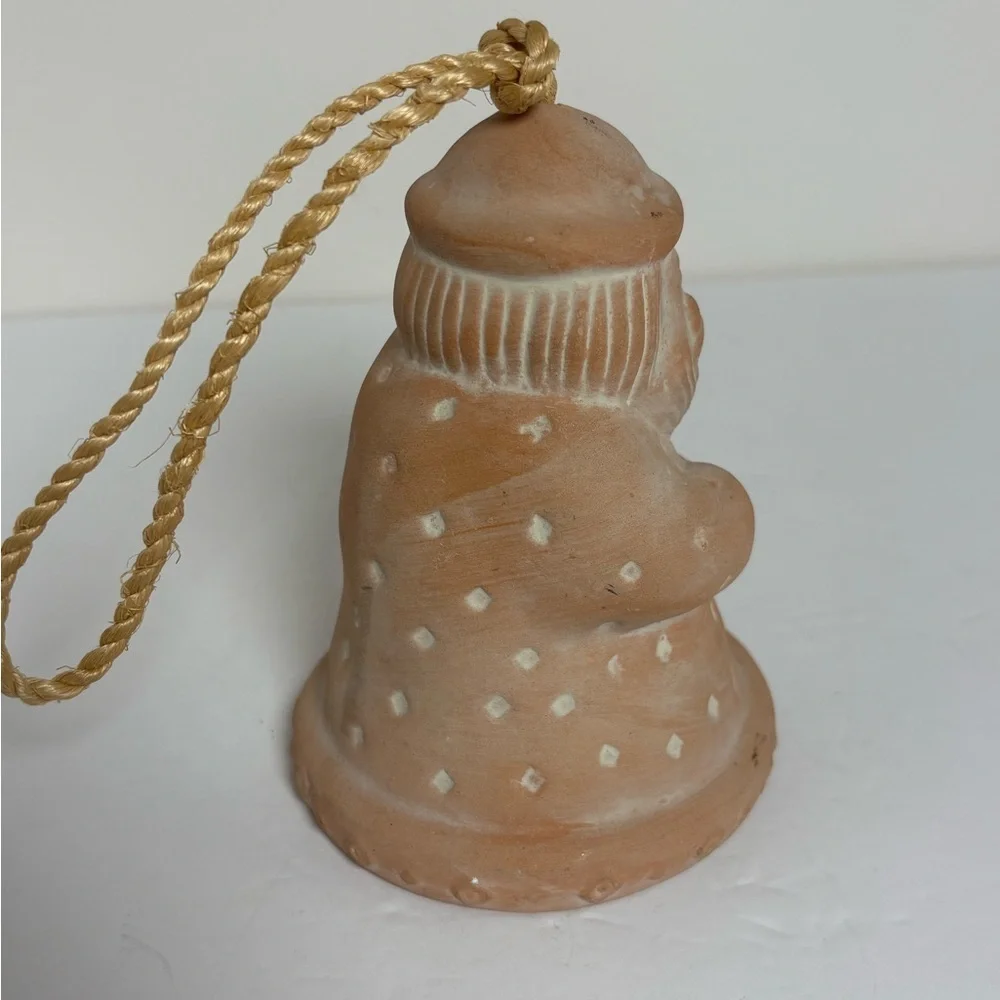 Terracotta Seaside Santa Bell with Starfish